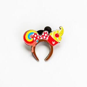 Disney Hidden Mickey Minnie Mouse Dole Whip Snack Ears Pin WDW 2025